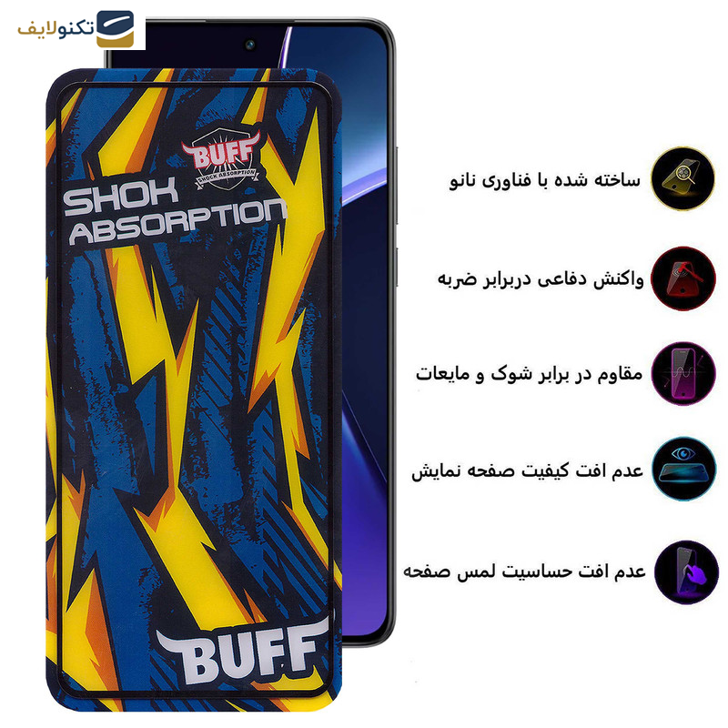 محافظ صفحه نمایش گوشی وان پلاس Nord CE4-Nord CE3-10R-10T-Ace Pro-Ace بوف مدل Shock-Shock - Buff Shock-Shock Glass Screen Protector For OnePlus Nord CE4-Nord CE3-10R-10T-Ace Pro-Ace
