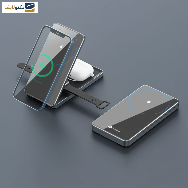 شارژر بی سیم پرووان مدل PWL820 - ProOne PWL820 3in1 Folding Wireless Charger Station