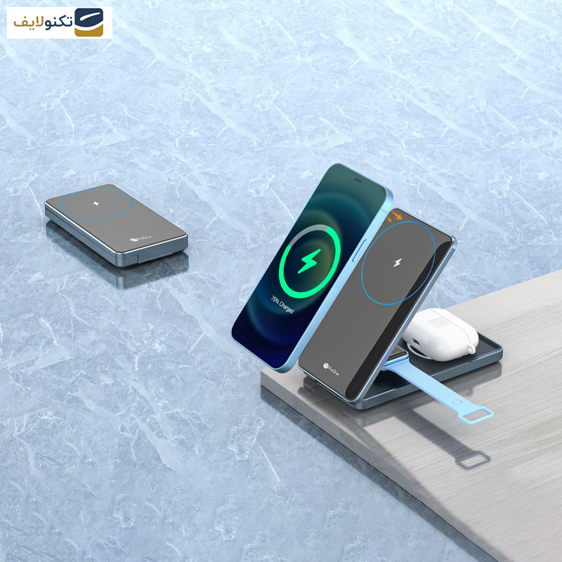 شارژر بی سیم پرووان مدل PWL820 - ProOne PWL820 3in1 Folding Wireless Charger Station