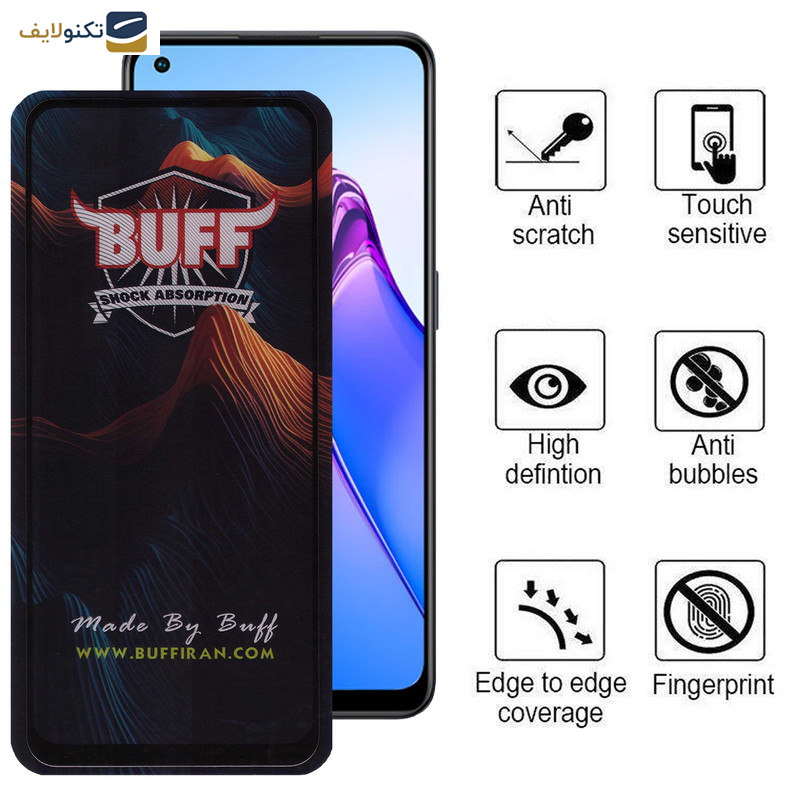 محافظ صفحه نمایش گوشی اوپو Reno 8 -Reno 5 4G-Reno 4-Reno 6 Z-Reno 6 بوف مدل Mountain-G - Buff Mountain-G Glass Screen Protector For Oppo Reno 8 -Reno 5 4G-Reno 4-Reno 6 Z-Reno 6