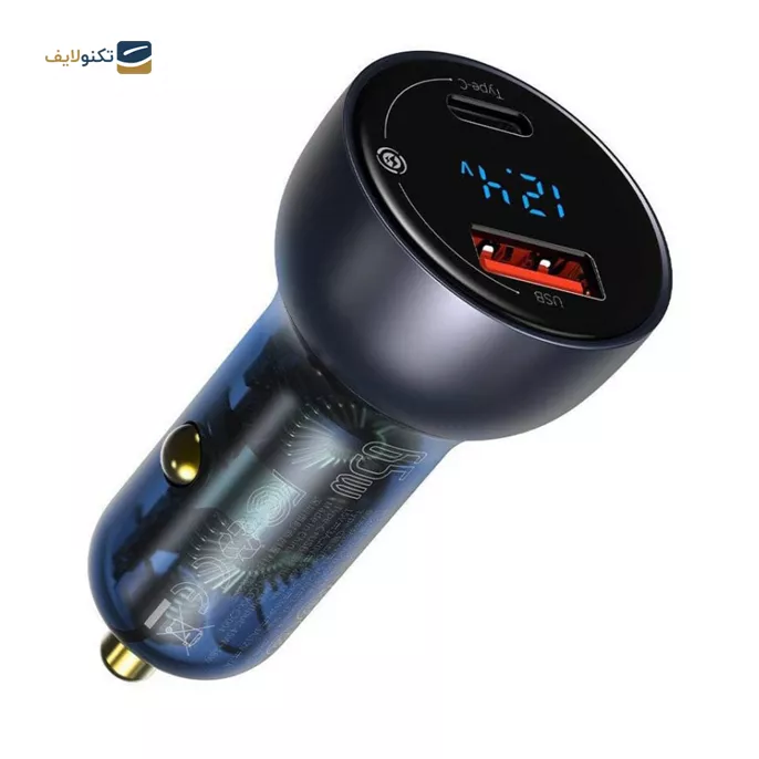 شارژر فندکی باسئوس مدل CCKX توان 65 وات - Baseus Digital Display Charger Car Charger 65W CCKX