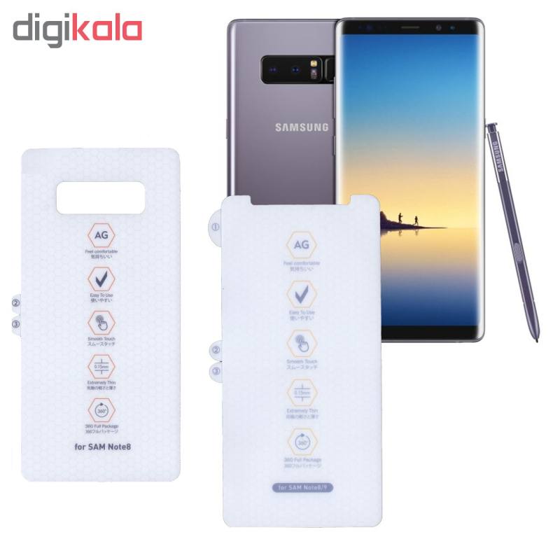 محافظ صفحه نمایش و پشت گوشی سامسونگ Galaxy Note 8 بوف مدل HgM15 - Buff HgM15 Galaxy Note 8 Back and Screen Protector