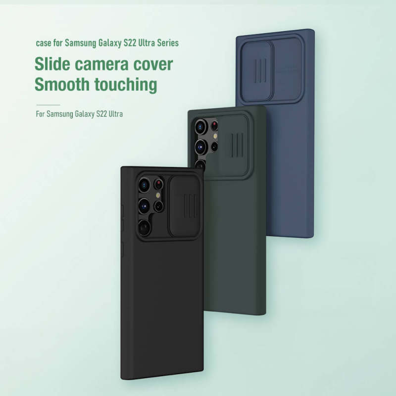 کاور گوشی سامسونگ Galaxy S22 Ultra نیلکین مدل CamShield Silky silicon   - Nillkin CamShield Silky silicon Cover For Samsung Galaxy S22 Ultra