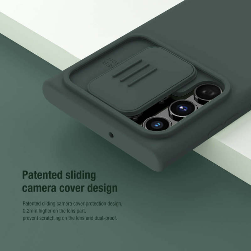 کاور گوشی سامسونگ Galaxy S22 Ultra نیلکین مدل CamShield Silky silicon   - Nillkin CamShield Silky silicon Cover For Samsung Galaxy S22 Ultra