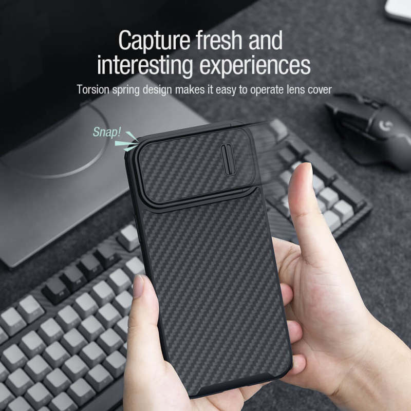 کاور گوشی اپل iPhone 13 / 14 نیلکین مدل Synthetic fiber S Case  - Nillkin Synthetic fiber S Case For iPhone 13 / 14