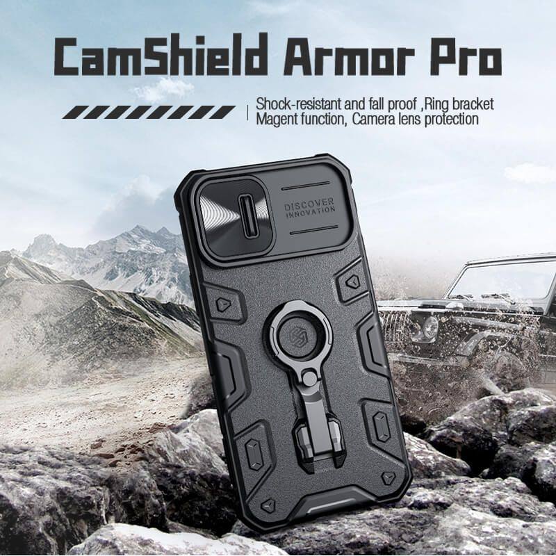 کاور گوشی اپل iPhone 13 / 14 نیلکین مدل CamShield Armor Pro   - Nillkin CamShield Armor Pro Cover For iPhone 13 / 14