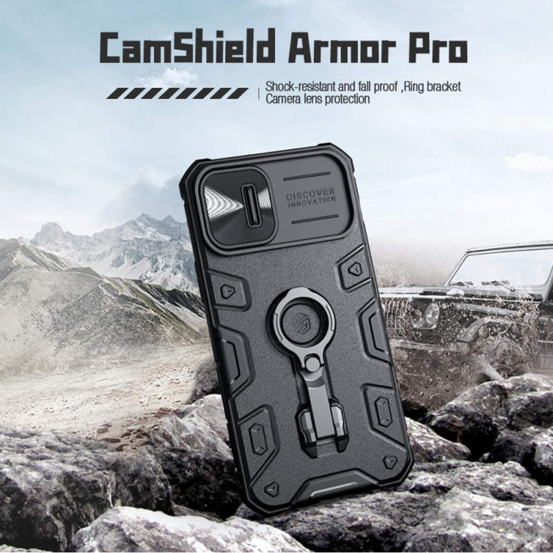 کاور گوشی اپل iPhone 13 / 14 نیلکین مدل CamShield Armor Pro   - Nillkin CamShield Armor Pro Cover For iPhone 13 / 14