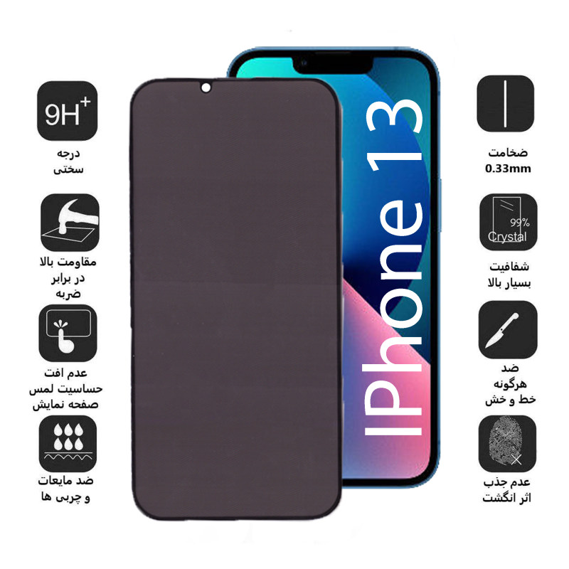 گلس گوشی اپل iPhone 13 بوف حریم شخصی مدل Privacy-Pro - Buff Privacy-Pro Iphone 13 Screen protector