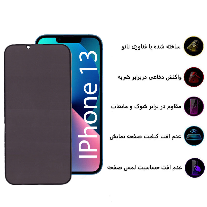 گلس گوشی اپل iPhone 13 بوف حریم شخصی مدل Privacy-Pro - Buff Privacy-Pro Iphone 13 Screen protector