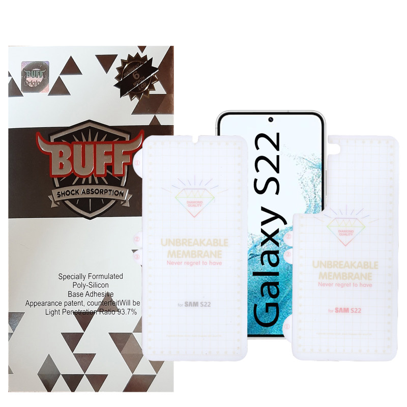 محافظ صفحه نمایش و پشت گوشی سامسونگ Galaxy S22 بوف مدل Hydrogel-G - Buff Hydrogel-G Galaxy S22 back and Screen protector