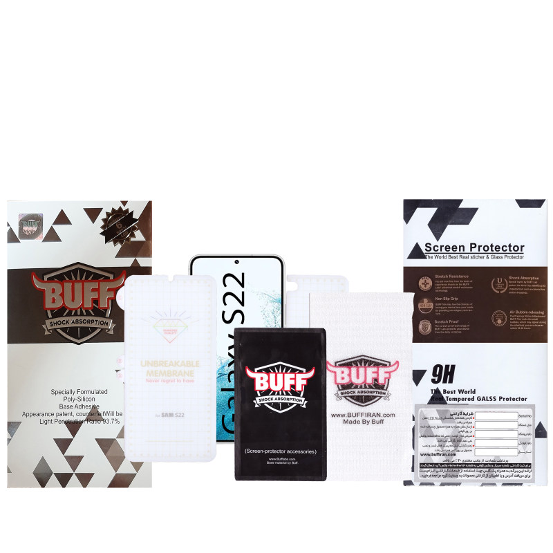 محافظ صفحه نمایش و پشت گوشی سامسونگ Galaxy S22 بوف مدل Hydrogel-G - Buff Hydrogel-G Galaxy S22 back and Screen protector