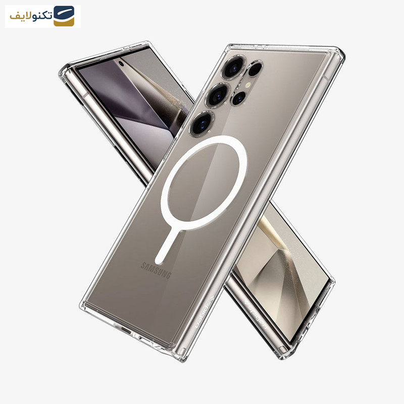 کاور گوشی سامسونگ Galaxy S24 Ultra اسپیگن مدل Ultra Hybrid OneTap Metal Ring MagFit - 