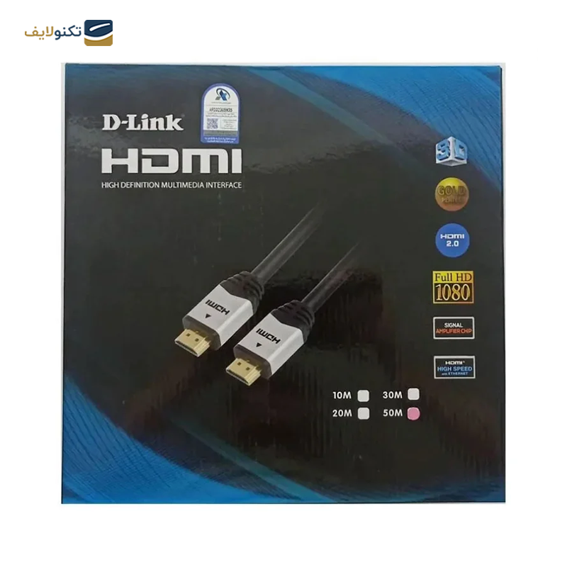 کابل HDMI دی لینک مدل HCB-4AABLBRR-50 طول 50 متر - D-Link HCB-4AABLBRR-50 HDMI 2.0 to HDMI 2.0 50m cable