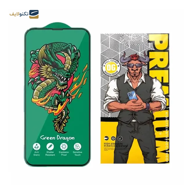 گلس گوشی شیائومی Redmi Note 13 Pro 4G اوجی مدل Green Dragon - 