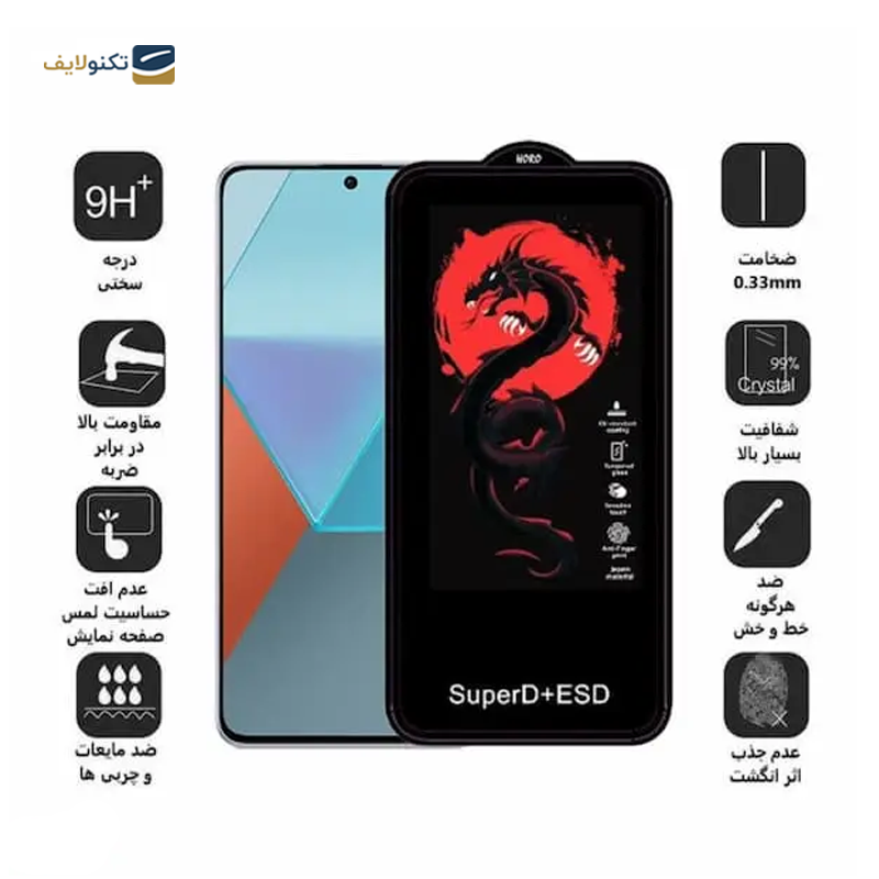 گلس گوشی اپل iPhone 14 اوجی مدل Dragon SuperD+ESD - 