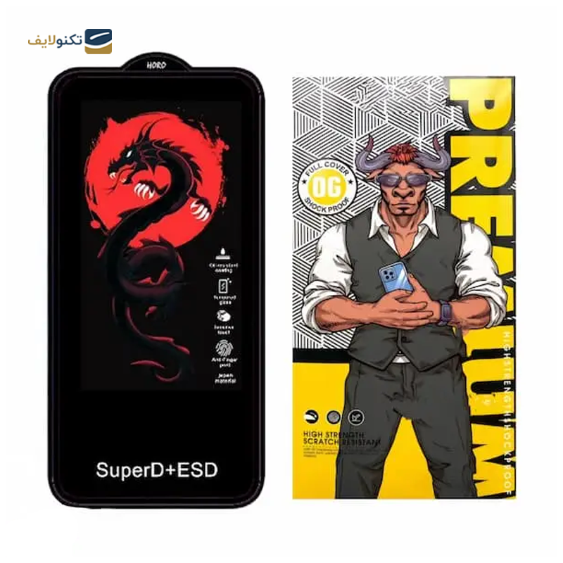گلس گوشی پوکو X6 Pro اوجی مدل Dragon SuperD+ESD - 