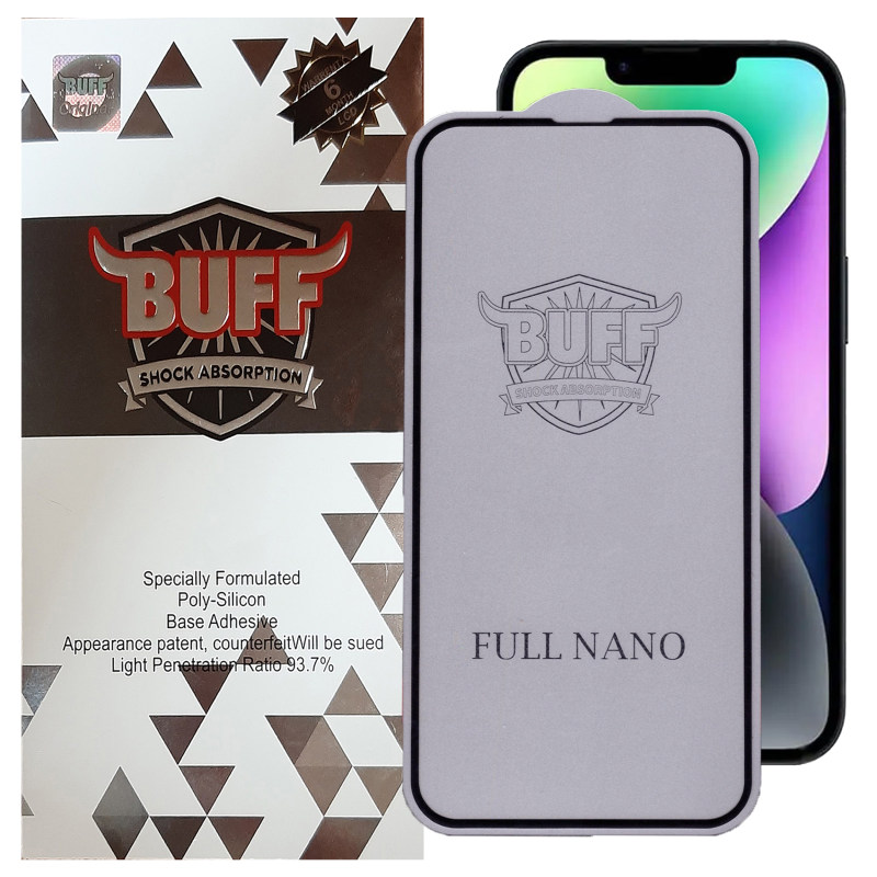 گلس گوشی اپل iPhone 14 بوف مدل Full Nano-G - Buff Full Nano-G Screen Protector For Iphone 14