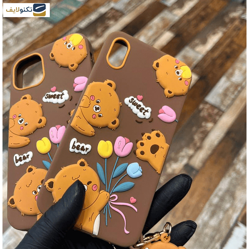 کاور گوشی اپل iPhone X- XS اپیکوی مدل Chubby Bear به همراه آویز - Epicoy Chubby Bear Cover For Apple iPhone X- XS With Hanging