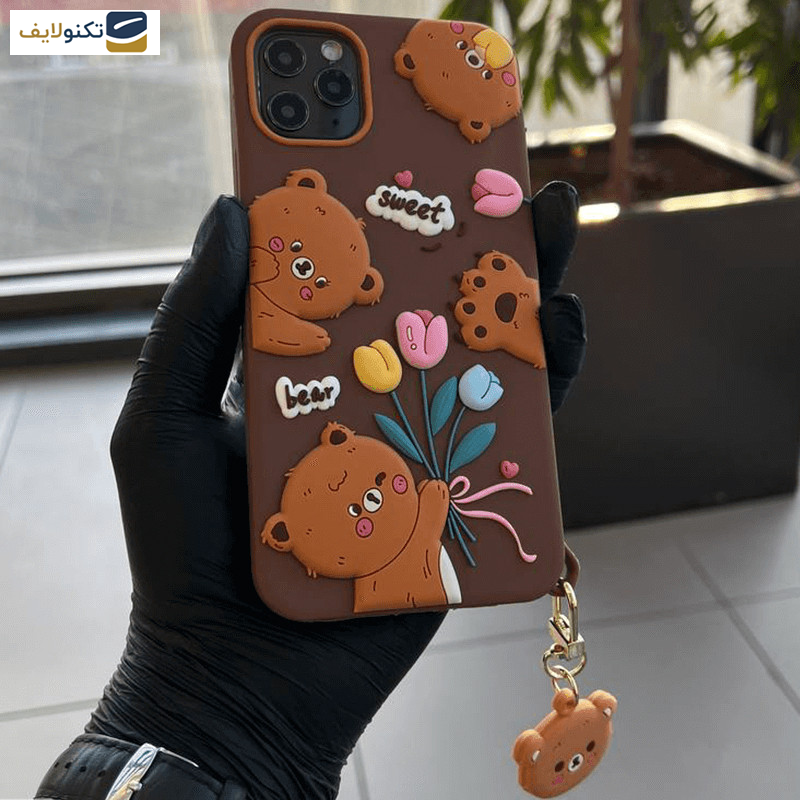 کاور گوشی اپل iPhone X- XS اپیکوی مدل Chubby Bear به همراه آویز - Epicoy Chubby Bear Cover For Apple iPhone X- XS With Hanging