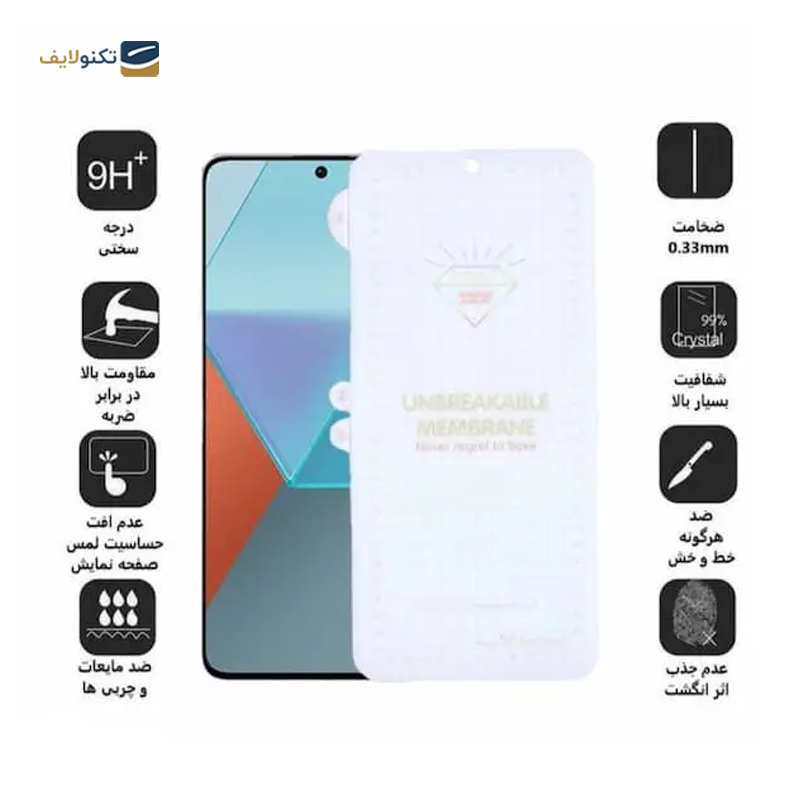 گلس گوشی شیائومی Redmi Note 13 5G اوجی مدل شیشه ای فول چسب 9H - 