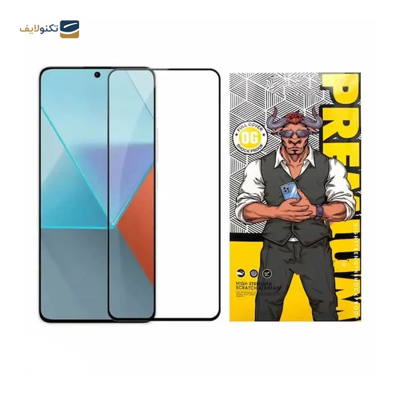 گلس گوشی شیائومی Redmi Note 13 5G اوجی مدل شیشه ای فول چسب 9H - 