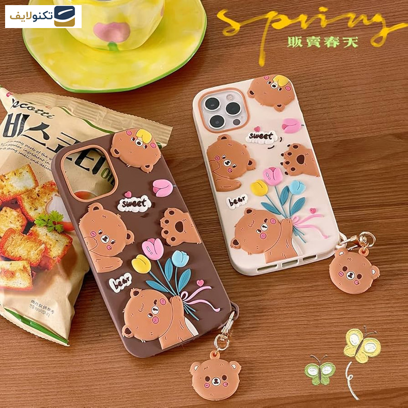 کاور گوشی اپل iPhone 15 Pro Max اپیکوی مدل Chubby Bear به همراه آویز - Epicoy Chubby Bear Cover For Apple iPhone 15 Pro max With Hanging