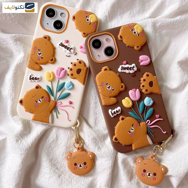 کاور گوشی اپل iPhone 15 Pro Max اپیکوی مدل Chubby Bear به همراه آویز - Epicoy Chubby Bear Cover For Apple iPhone 15 Pro max With Hanging