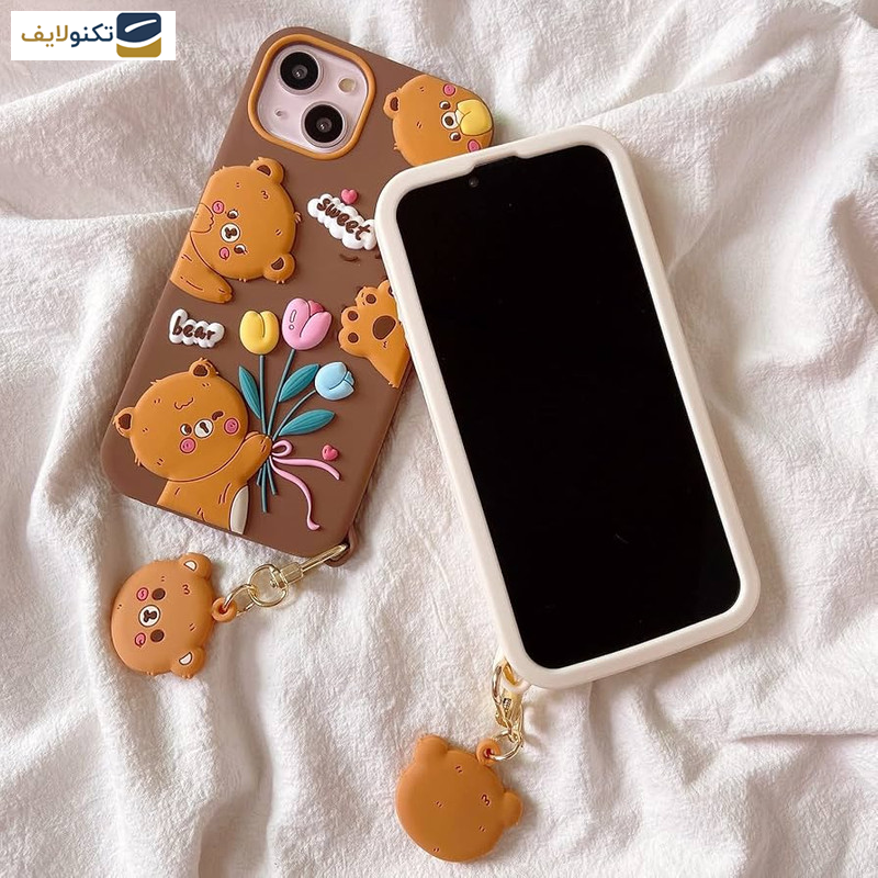 کاور گوشی اپل iPhone 14 Pro اپیکوی مدل Chubby Bear به همراه آویز - Epicoy Chubby Bear Cover For Apple iPhone 14 Pro With Hanging