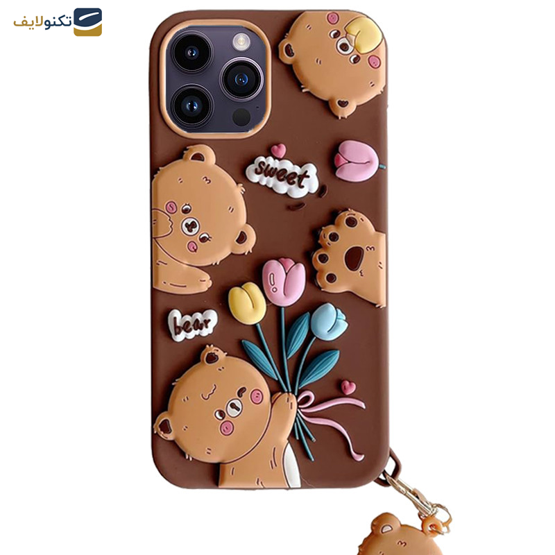 کاور گوشی اپل iPhone 14 Pro اپیکوی مدل Chubby Bear به همراه آویز - Epicoy Chubby Bear Cover For Apple iPhone 14 Pro With Hanging