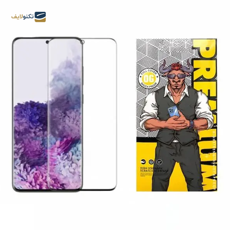 گلس گوشی سامسونگ Galaxy S20 Plus اوجی مدل شیشه ای فول چسب 9H - 