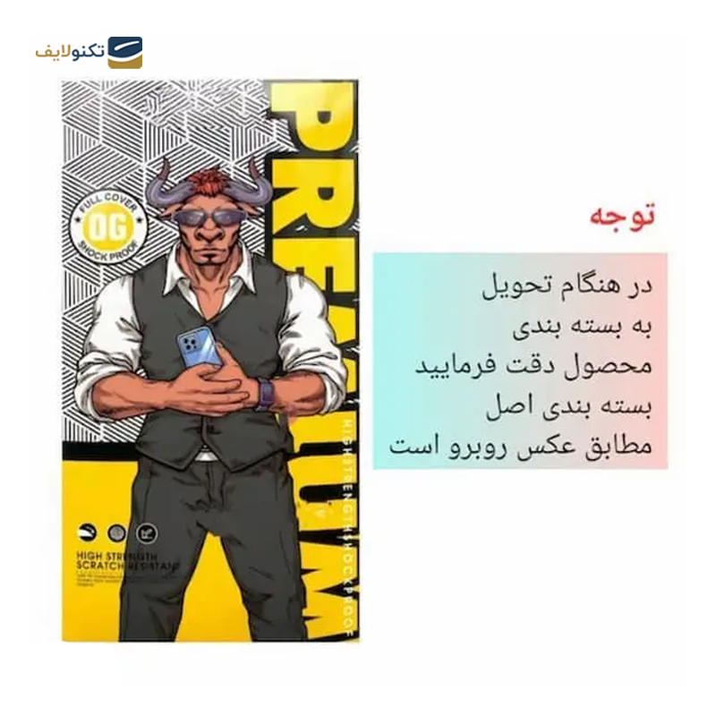 گلس گوشی شیائومی 12X/12/12s اوجی مدل شیشه ای فول چسب 9H - 