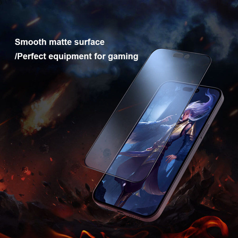 گلس گوشی اپل Iphone 14 Pro Max بوف مات مدل 5D Matte-Pro-G - Buff 5D Matte-Pro-G Iphone 14 Pro Max Matte screen protector