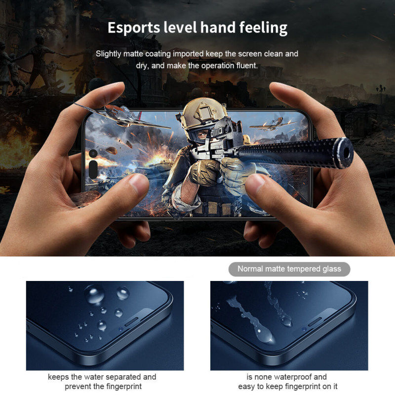 گلس گوشی اپل Iphone 14 Pro Max بوف مات مدل 5D Matte-Pro-G - Buff 5D Matte-Pro-G Iphone 14 Pro Max Matte screen protector