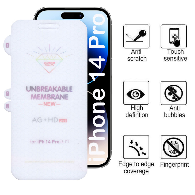 گلس گوشی اپل iPhone 14 Pro بوف مدل Hydrogel-Double-G - Buff Hydrogel-Double-G iPhone 14 Pro screen protector