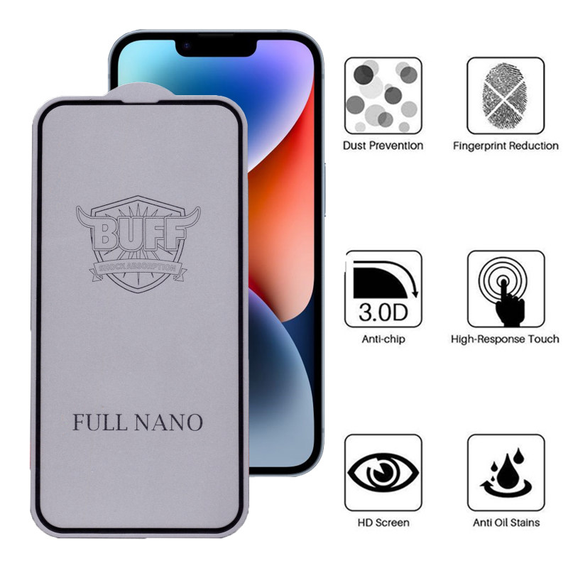 گلس گوشی اپل Iphone 14 Plus بوف مدل Full Nano-G - Buff Full Nano-G Iphone 14 Plus screen protector