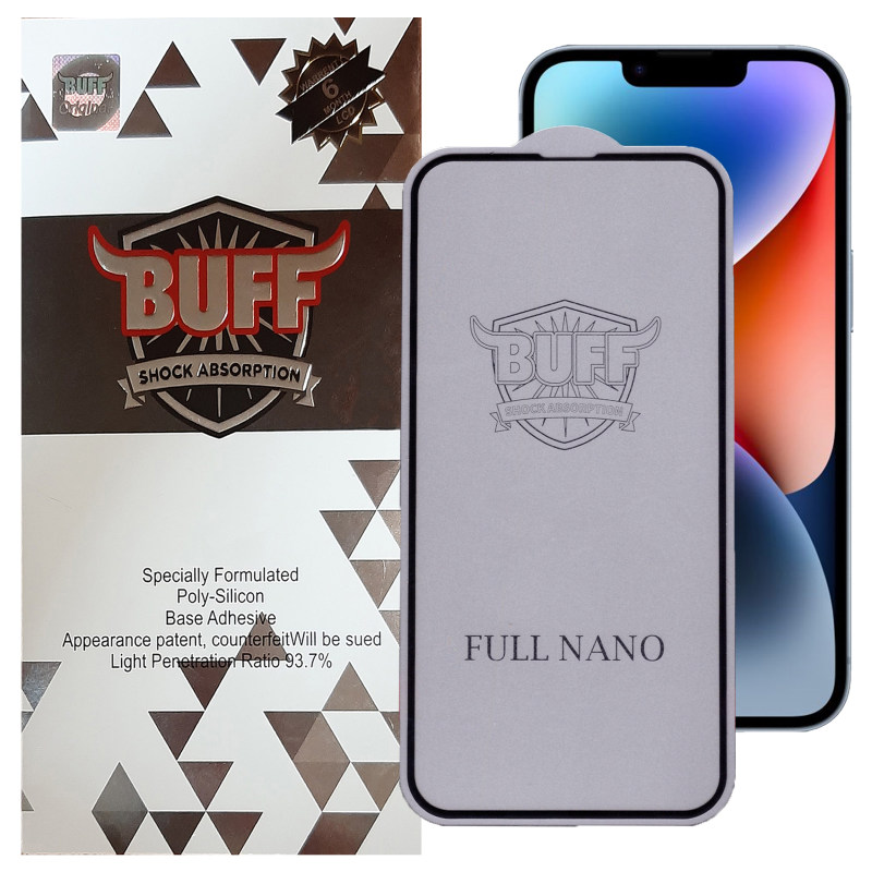 گلس گوشی اپل Iphone 14 Plus بوف مدل Full Nano-G - Buff Full Nano-G Iphone 14 Plus screen protector