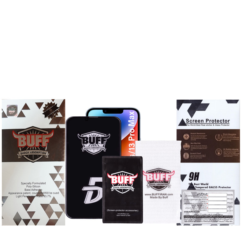 گلس گوشی اپل iPhone 14 Plus / iPhone 13 Pro Max بوف 5D مدل F33-G - Buff F33-G iPhone 14 Plus / iPhone 13 Pro Max 5D screen protector