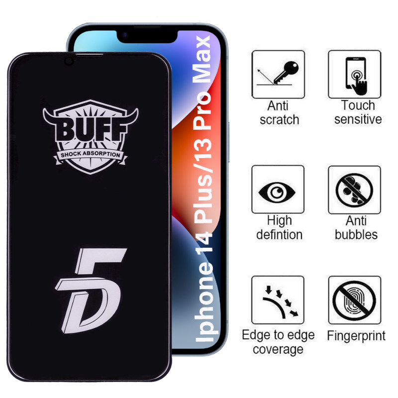 گلس گوشی اپل iPhone 14 Plus / iPhone 13 Pro Max بوف 5D مدل F33-G - Buff F33-G iPhone 14 Plus / iPhone 13 Pro Max 5D screen protector