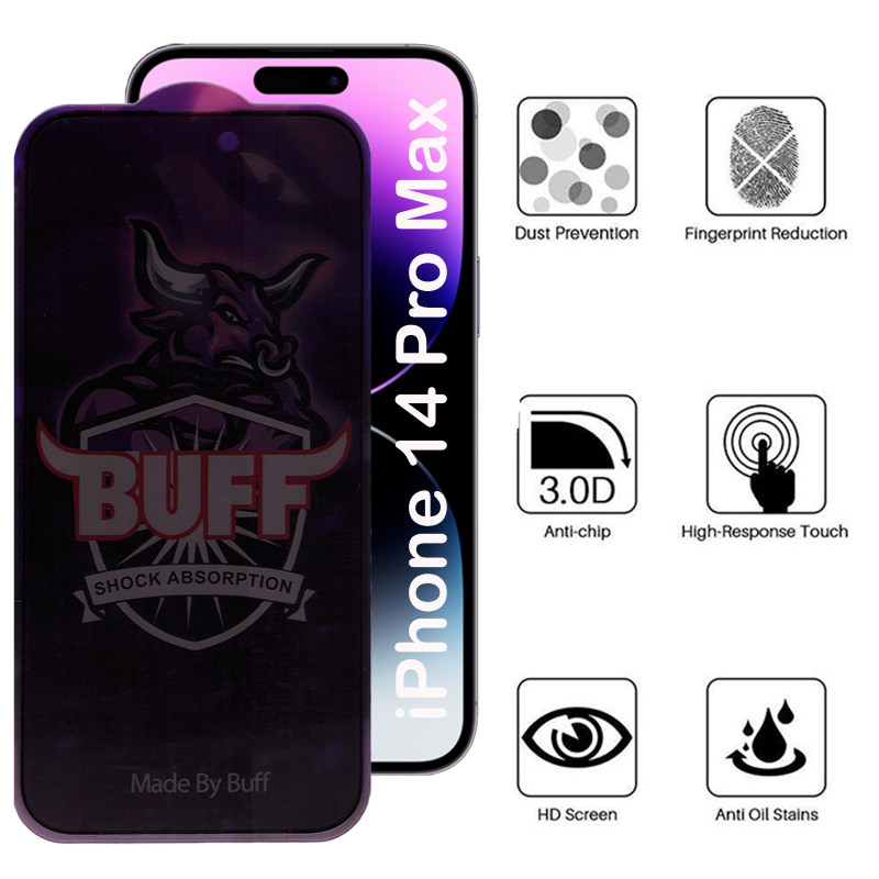 گلس گوشی اپل iPhone 14 Pro Max بوف حریم شخصی مدل Pro Plus-G - Buff Pro Plus-G iPhone 14 Pro Max privacy screen protector