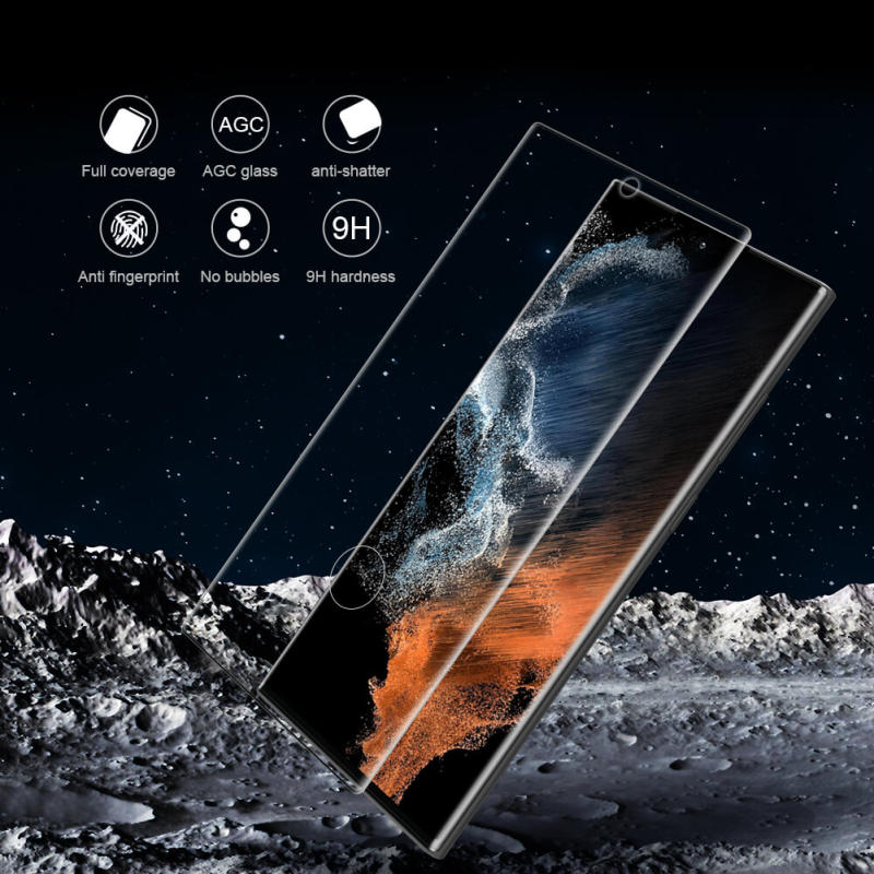 گلس گوشی سامسونگ Galaxy S22 Ultra نیلکین مدل 3D CP PLUS MAX - Nillkin 3D CP PLUS MAX Galaxy S22 Ultra screen protector