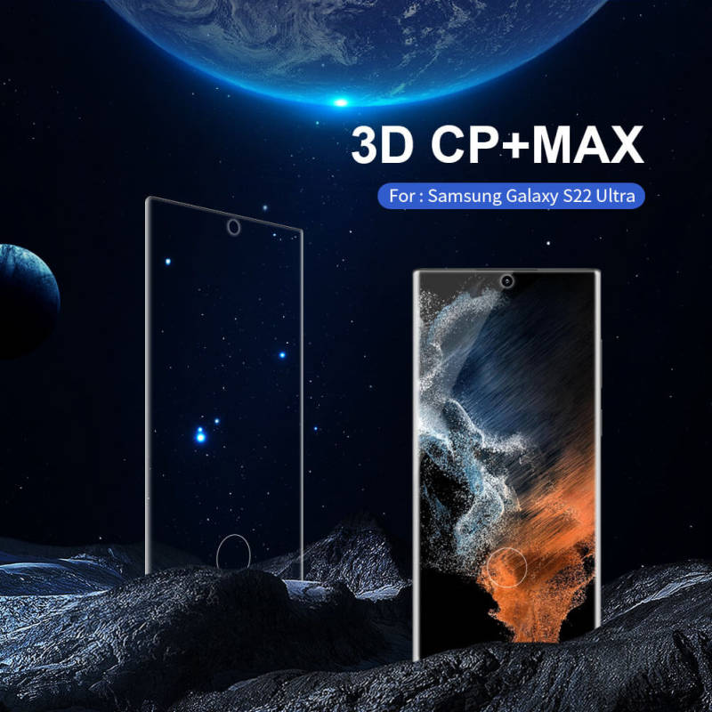 گلس گوشی سامسونگ Galaxy S22 Ultra نیلکین مدل 3D CP PLUS MAX - Nillkin 3D CP PLUS MAX Galaxy S22 Ultra screen protector