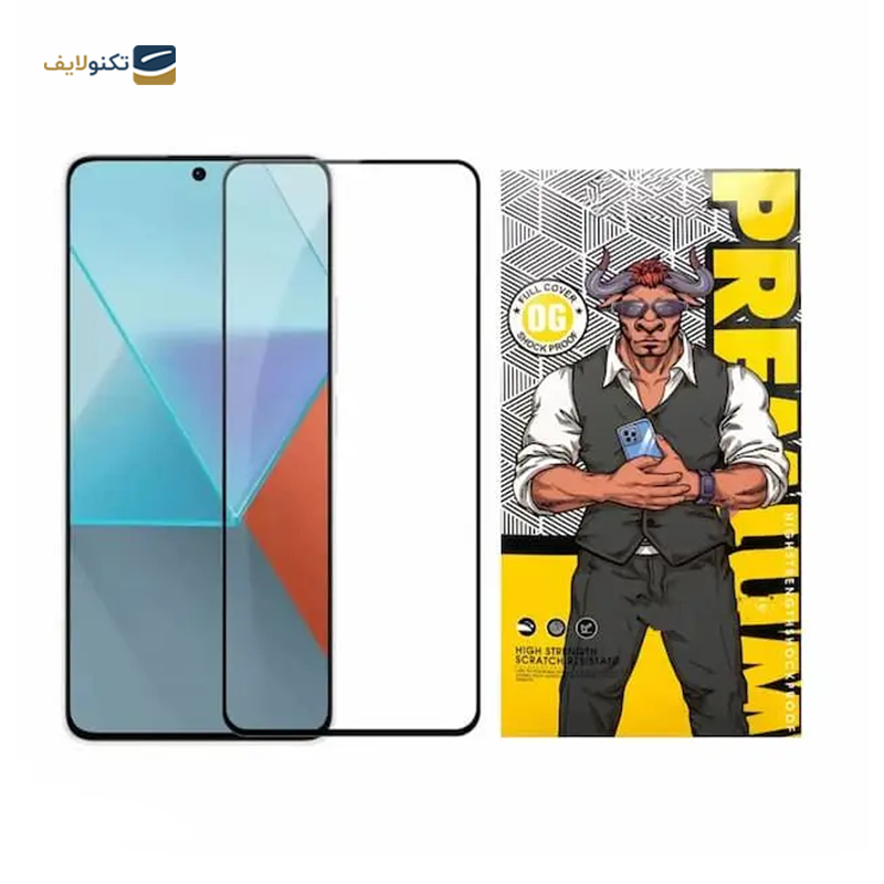 گلس گوشی شیائومی Redmi Note 13 Pro 4G اوجی مدل شیشه ای فول چسب 9H - 