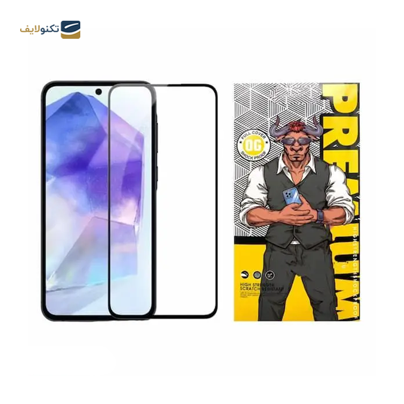 گلس گوشی موتورولا Moto G52 اوجی مدل شیشه ای فول چسب 9H - 