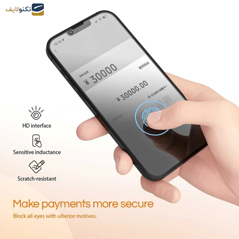 گلس گوشی اپل iPhone 15 Pro Max  اپیکوی مدل Wotaer Privacy حریم شخصی - Glass Screen Protector Epicoy Wotaer Privacy For Apple iPhone 15 Pro Max