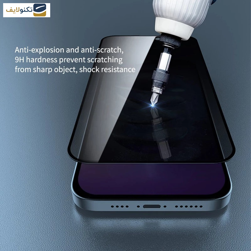 گلس گوشی اپل iPhone 15 Pro Max  اپیکوی مدل Wotaer Privacy حریم شخصی - Glass Screen Protector Epicoy Wotaer Privacy For Apple iPhone 15 Pro Max