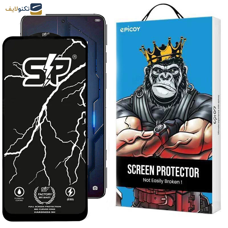 محافظ صفحه نمایش گوشی شیائومی Black Shark 5 Pro 5G- Shark 5 5G- Shark 4 Pro 5G- Shark 4 5G- Shark 3 5G- Shark 3S 5G اپیکوی مدل SP Factory  - Epicoy SP Factory Screen Protector For Xiaomi Black Shark 5 Pro 5G-Black Shark 5 5G-Black Shark 4 Pro 5G-Black Shark 4 5G-Black Shark 3 5G-Black Shark 3S 5G