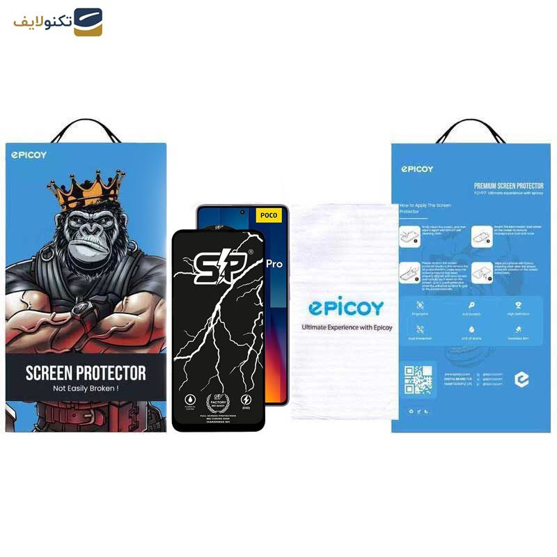 محافظ صفحه نمایش گوشی شیائومی Poco M6 Pro 4G- X6 Pro 5G- X6 5G- X5 Pro- X5- X4 Pro 5G- X3 Pro- X3 NFC- X3 اپیکوی مدل SP Factory - Epicoy SP Factory Screen Protector For Xiaomi Poco M6 Pro 4G-Poco X6 Pro 5G-Poco X6 5G-Poco X5 Pro-Poco X5-Poco X4 Pro 5G-Poco X3 Pro-Poco X3 NFC-Poco X3