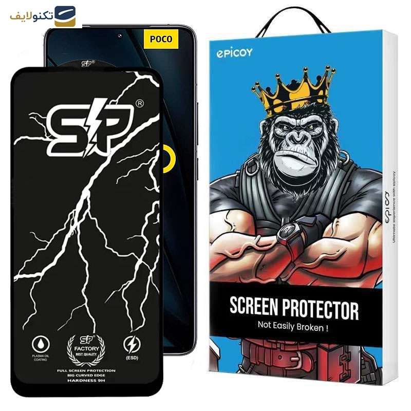 محافظ صفحه نمایش گوشی شیائومی Poco F6 Pro-Poco F6-Turbo 3 اپیکوی مدل SP Factory - Epicoy SP Factory Screen Protector For Xiaomi Poco F6 Pro-Poco F6-Turbo 3