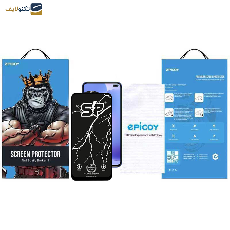 محافظ صفحه نمایش گوشی شیائومی Redmi K30-Poco F2 Pro-Poco X2-Mi 10T Pro 5G-Mi 10T 5G اپیکوی مدل SP Factory - Epicoy SP Factory Screen Protector For Xiaomi Redmi K30-Poco F2 Pro-Poco X2-Mi 10T Pro 5G-Mi 10T 5G