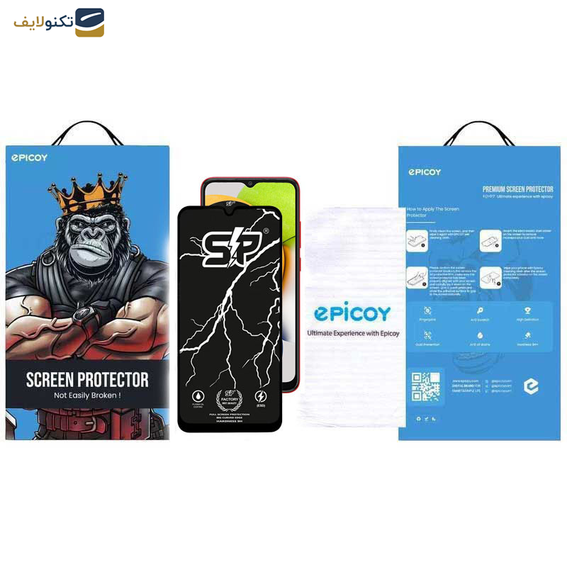 محافظ صفحه نمایش گوشی سامسونگ Galaxy A03 4G-A03s 4G-A03 Core 4G-A02 4G-A02s 4G اپیکوی مدل SP Factory - Epicoy SP Factory Screen Protector For Samsung Galaxy A03 4G-A03s 4G-A03 Core 4G-A02 4G-A02s 4G
